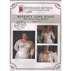 New Redthreaded Regency Long Stays Corset Sewing Pattern - Size 24 Plus